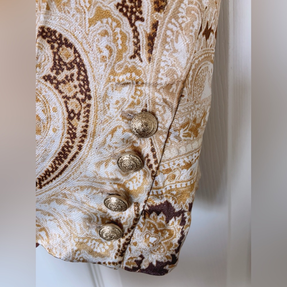 NWT $695 L'Agence Colin Paisley Double Breasted Blazer - Picture 10 of 12